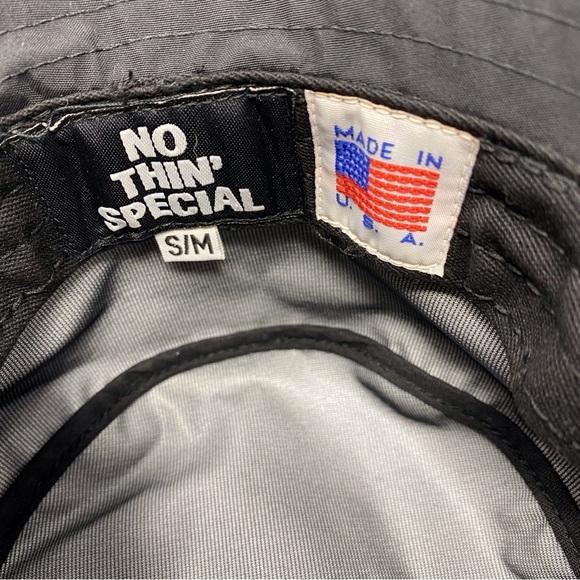 Nothin' Special Bucket Cap Hat Black Embroidered S/M - Picture 3 of 8